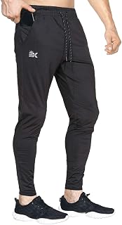 BROKIG Mens Lightweight Gym Jogger Pants Workout Sweatpants Zip Pocket