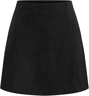 CIDER Corduroy Mini Skirt Elastic Waist A-Line Skirt Women's Fashion