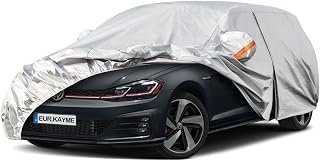 Kayme 6 Layers Hatchback Car Cover Waterproof Breathable, Outdoor Full Cover Rain Sun Dust All Weather Protection. Fit Ford Focus, VW Golf, Mercedes A Class, Opel Astra, etc. (415 To 450 cm) 2L