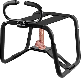 Sex Chair Sex Bench Bouncing Mount Sex Stool Weightless Position Bouncer Chair with Handrail and Dildo Portable Elastic Sex Machine BDSM Sex Novelty Toy for Adult Game