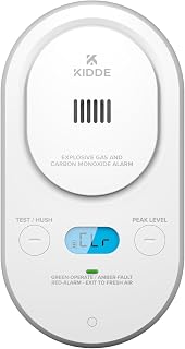 Kidde Carbon Monoxide & Explosive Gas Alarm, Plug-in & AA Battery, COPDLG | Natural Gas and Propane Detection, Low-Level CO Alerts for Children, Seniors, & Pets, Digital Backlit Display, 5th Edition