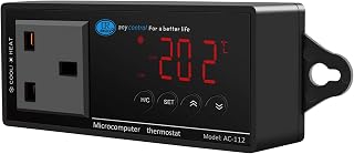 NICREW Reptile Thermostat, Temp Controller for Heating & Cooling, 1100W | 16-40°C Precise Temperature Control, 0.1°C Accuracy, LCD Display, Compressor Delay Protection, Vivarium, Terrarium, Heat Mat