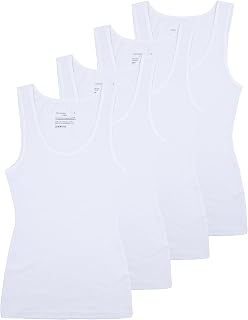 Comfneat Women's 4-Pack Slim-Fit Vests Casual Tanks Comfy Undershirts