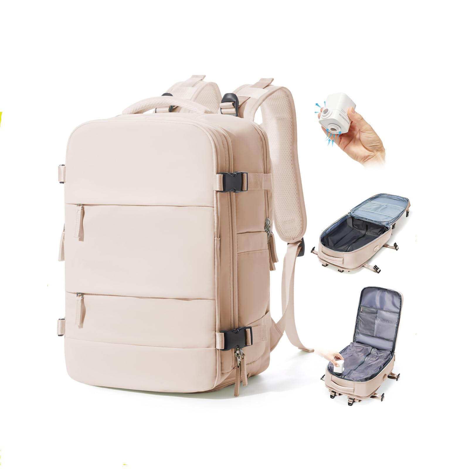 BJLFS Ryanair Backpack 40 x 30 x 20 cm Vacuum with Pump Backpack for