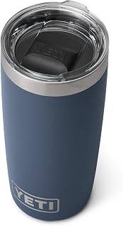 YETI Rambler 10 oz (295 ml) Tumbler, Navy | Stainless Steel Coffee Travel Mug with MagSlider Lid (Not Leakproof), Insulated Coffee Cup Keeps Drinks Hot or Cold