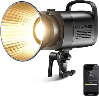NEEWER CB60B 70W Luz Video LED 2,4G/App Control Iluminacion Video Continua COB Foco Lampara Bi Color Bowens Mount 2700K-6500K 34000Lux@1m/CCT Mode/CRI97+/12 Escenas para Estudio Fotografia