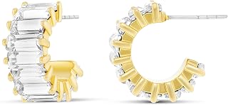 Amazon Essentials Baguette Stone C Hoop