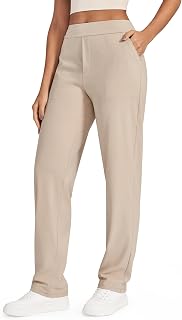 G4Free ShiftReady Women's Yoga Pants High Waist Pockets Straight Leg Casual Work Pants 28in/30in/32in
