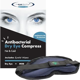 The Eye Doctor Heated Eye Mask for Dry Eyes – Warm Eye Compress for Blepharitis Relief - Reusable Microwave Safe Heat Eye Mask for MGD Treatment with Antibacterial Protection