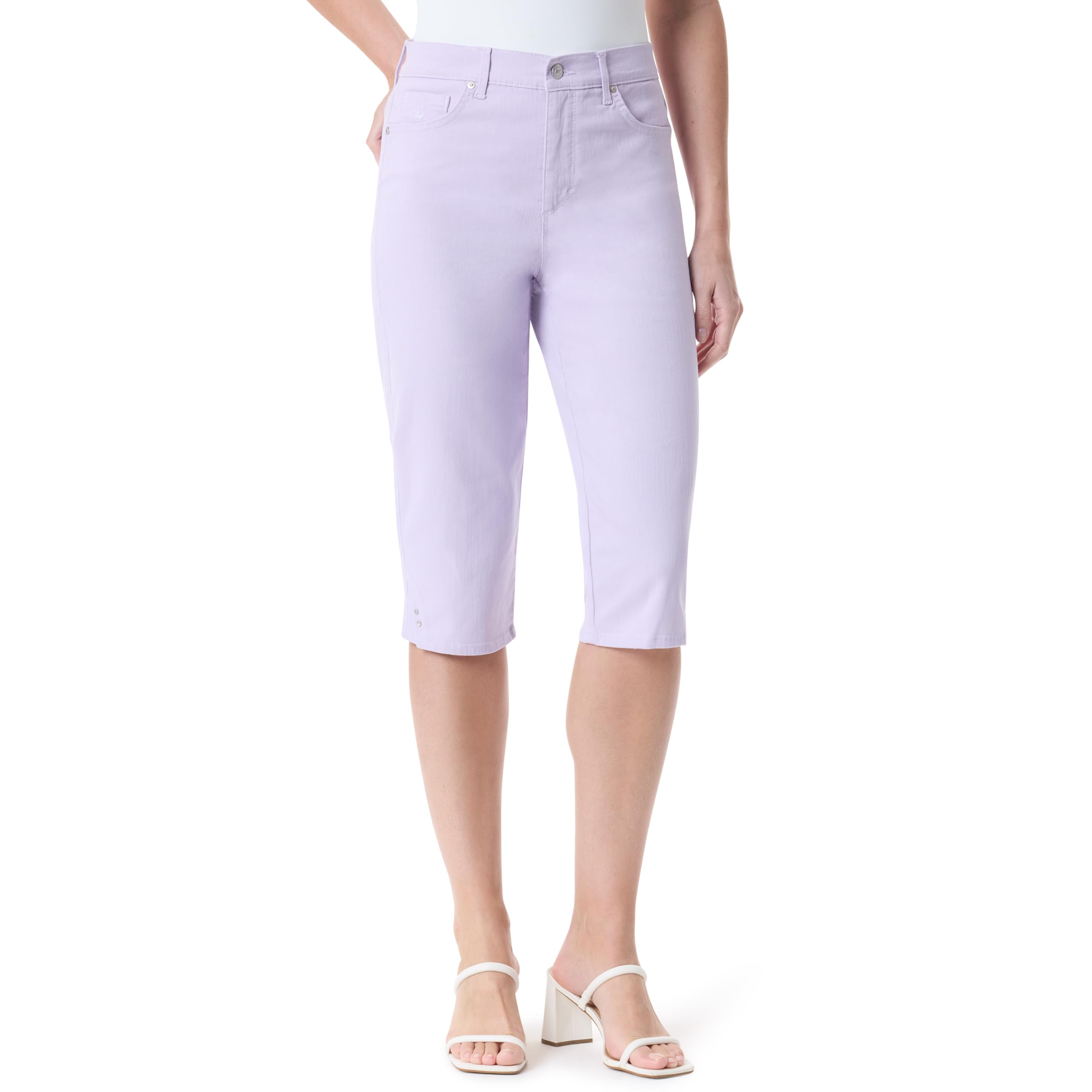 Gloria Vanderbilt Women's Amanda High Rise Skimmer Short Petite Shorts