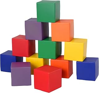 HOMCOM Soft Play Foam Blocks Building Stacking for Toddler Baby 12 Piece