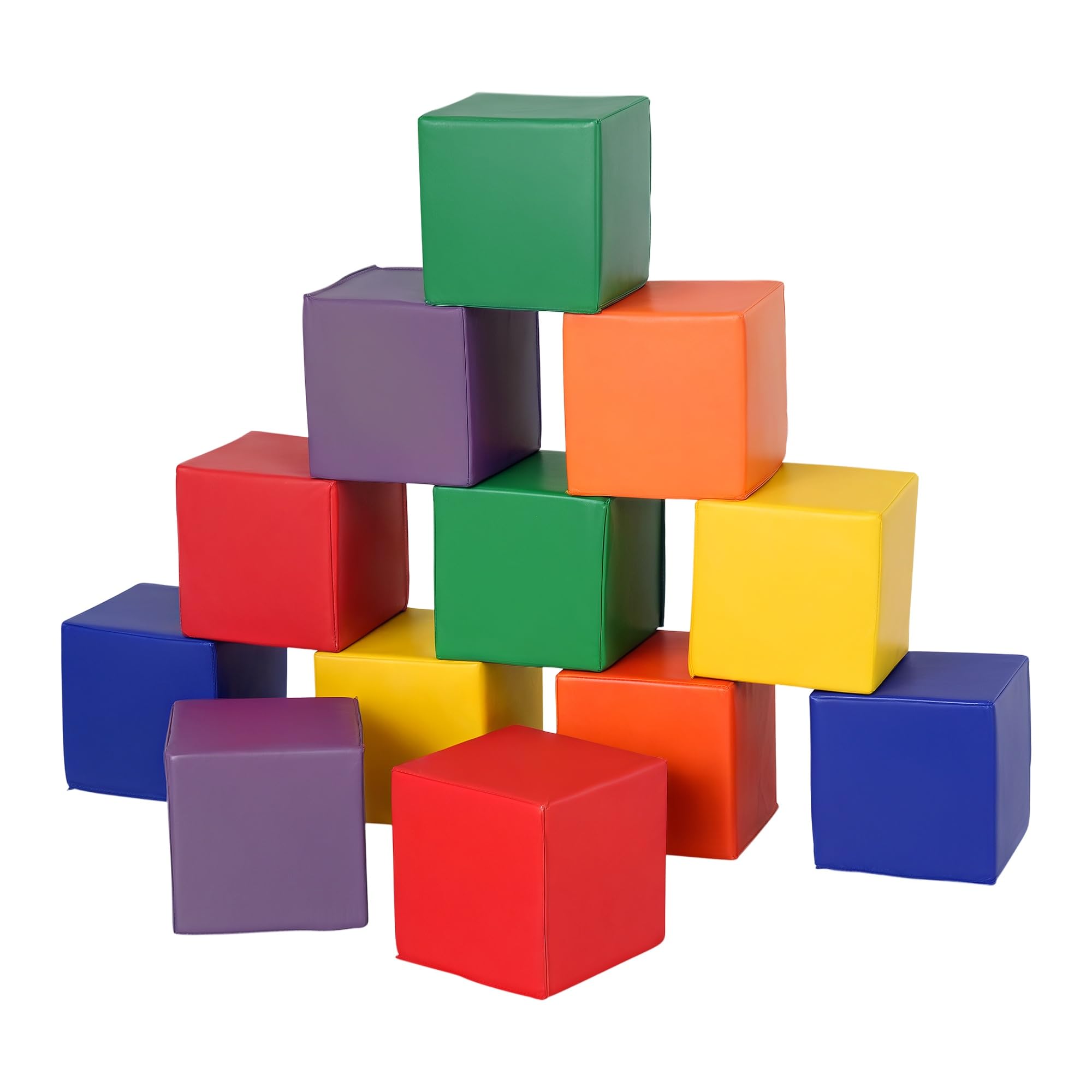 HOMCOM Soft Play Foam Blocks Building Stacking for Toddler Baby 12 Piece