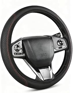 Microfiber Leather Steering Wheel Cover Breathable Non-Slip Premium Universal Fit for Car Truck Van SUV Easy Install Comfortable Grip