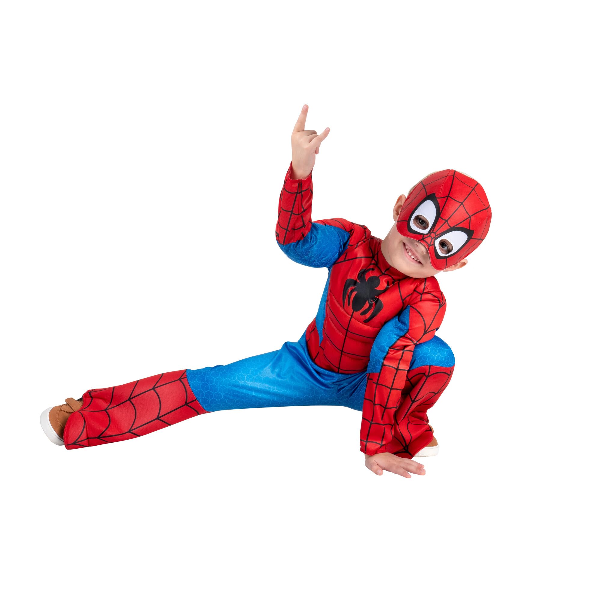 MARVEL Official Toddler Deluxe Halloween Costume - Premium Quality Padded Jumpsu