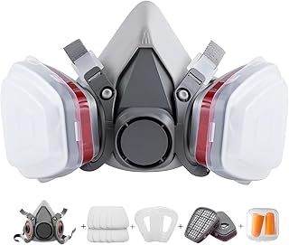 TOCADO Reusable Face Cover Set for Painting,Respiratory Mask for Spray Painting,Verniciatura, Prodotti Chimici, Vapori Organici, Saldatura, Lucidatura