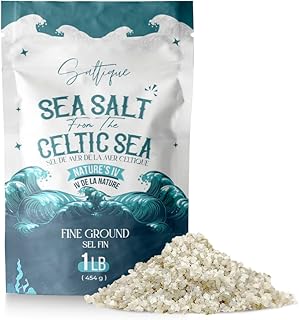 Sea Salt from the Celtic Sea Fine Ground - 100% Natural and Unrefined - Hand-Harvested Mineral Sea salt (1lb Fine)