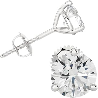 Privosa - Lab Grown Diamond Stud Earrings for Women in 14K Gold