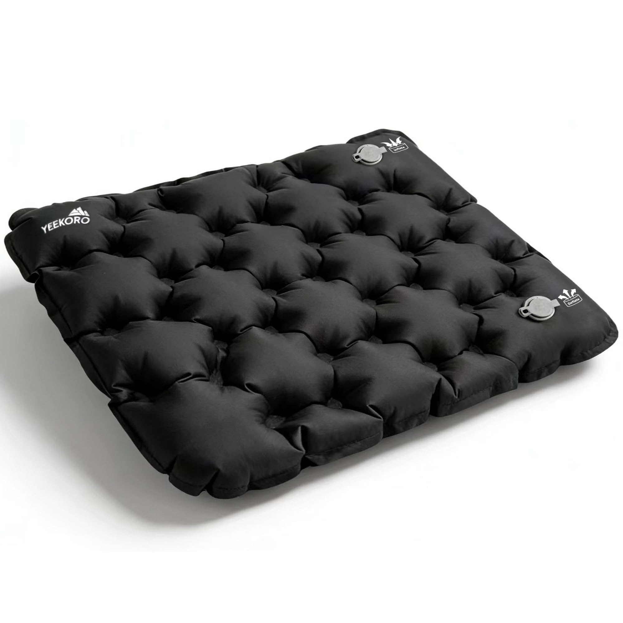 YEEKORO Inflatable Seat Cushion, Lightweight Camping Air Sitting Pad with Repair