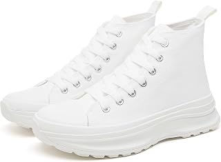Yageyan Womens High Top Sneakers - Platform Shoes, Canvas, Tennis, Classic, Casual, Comfortable
