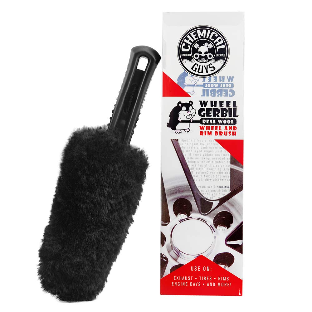 Chemical Guys, Gerbil Wheel &amp; Rim Brush, Soft Natural Bristles, for Tires | 