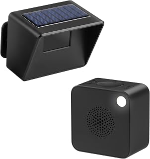 FULNIX Driveway Alarm with Portable Rechargeable Receiver and Solar Sensor | 3000FT Long Range Wireless Driveway Alarm, Weatherproof Outdoor Motion Sensor Alarm for Driveways, Homes, Yards, and Property