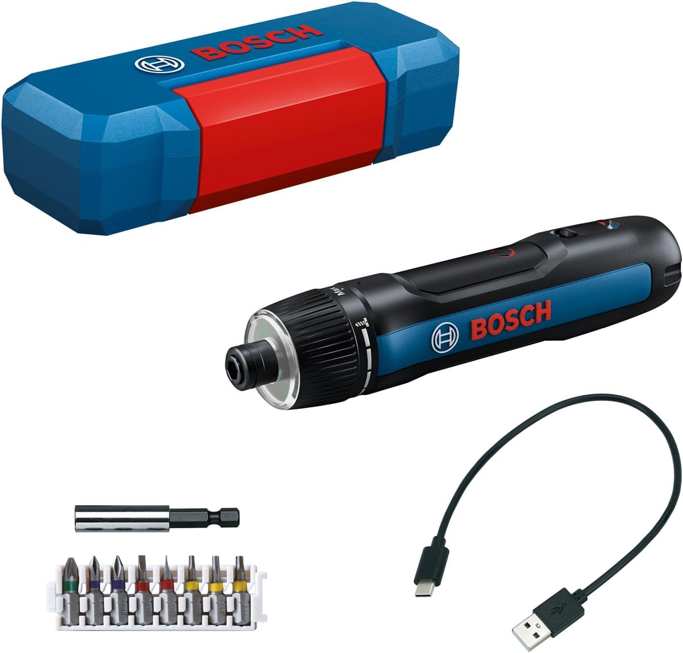 Bosch Professional(ボッシュ) 3.6Vコードレス 電動 ドライバー (ドライバービット8本・延長ビットホルダー・専用ケース・USB Type