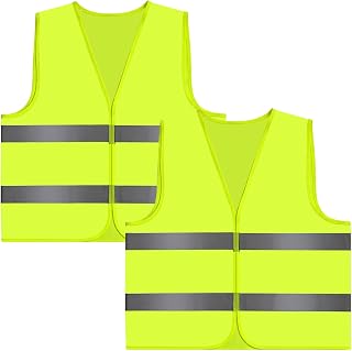 Reflective Vest High Visibility Safety Vest with Reflector 2 Pack Breathable Security for Traffic Construction Outdoor Work