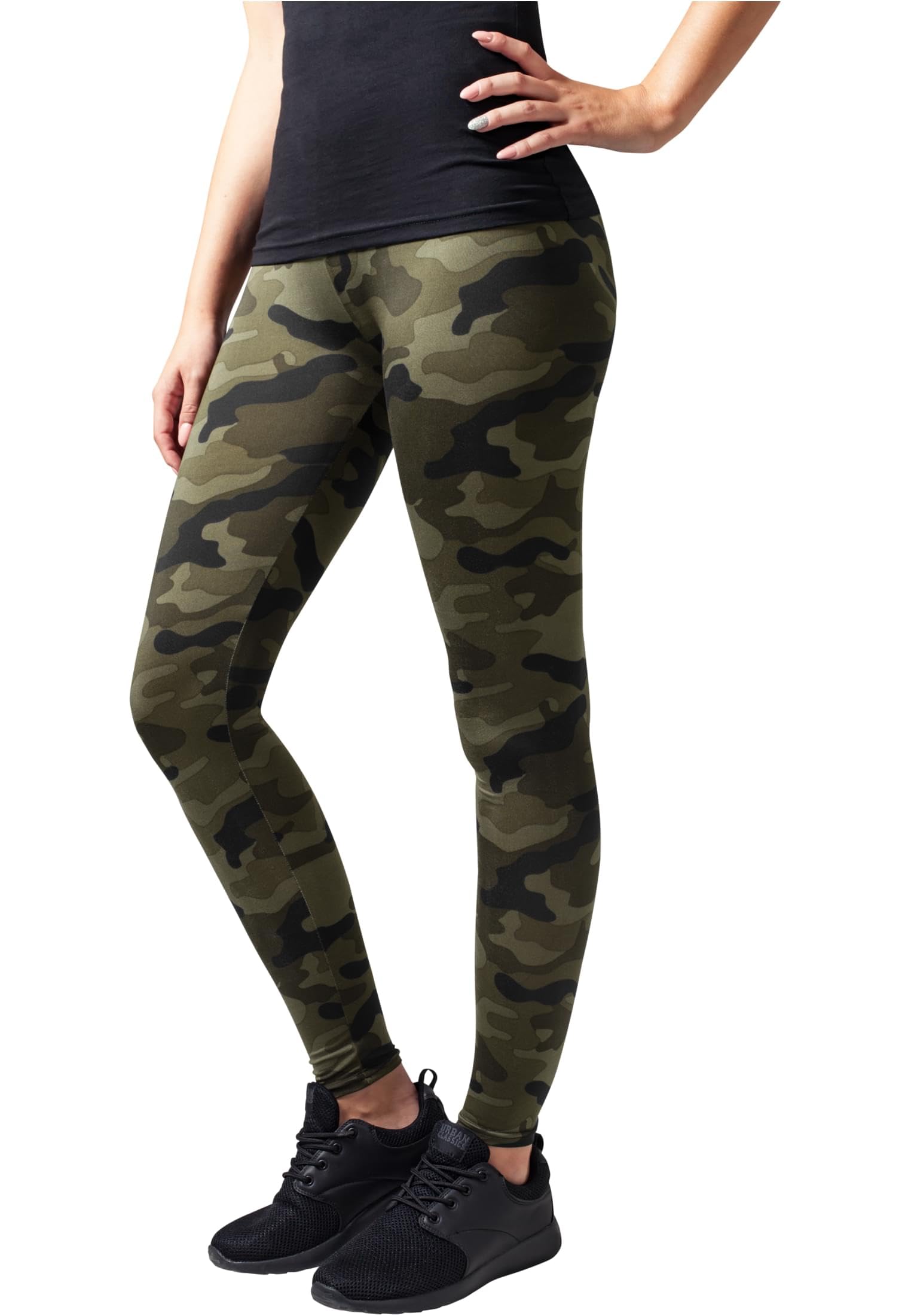 Urban Classics Ladies Camo Women's Leggings Camouflage 91% Polyester, 9% Elastha