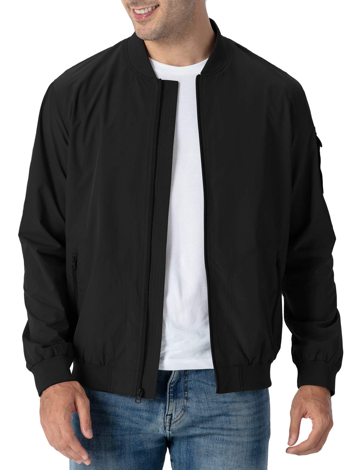 Rdruko Men's Lightweight Bomber Jacket Causal Fashion Stylish Windbreaker Light 