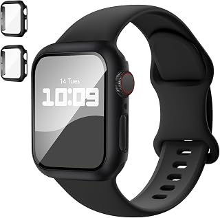 Adorique 3 in 1 Sport Strap Compatible with Apple Watch 40mm 41mm 42mm 44mm 45mm 46mm, Soft Silicone Watch Band for iWatch Series SE 10 9 8 7 6 5 4 3