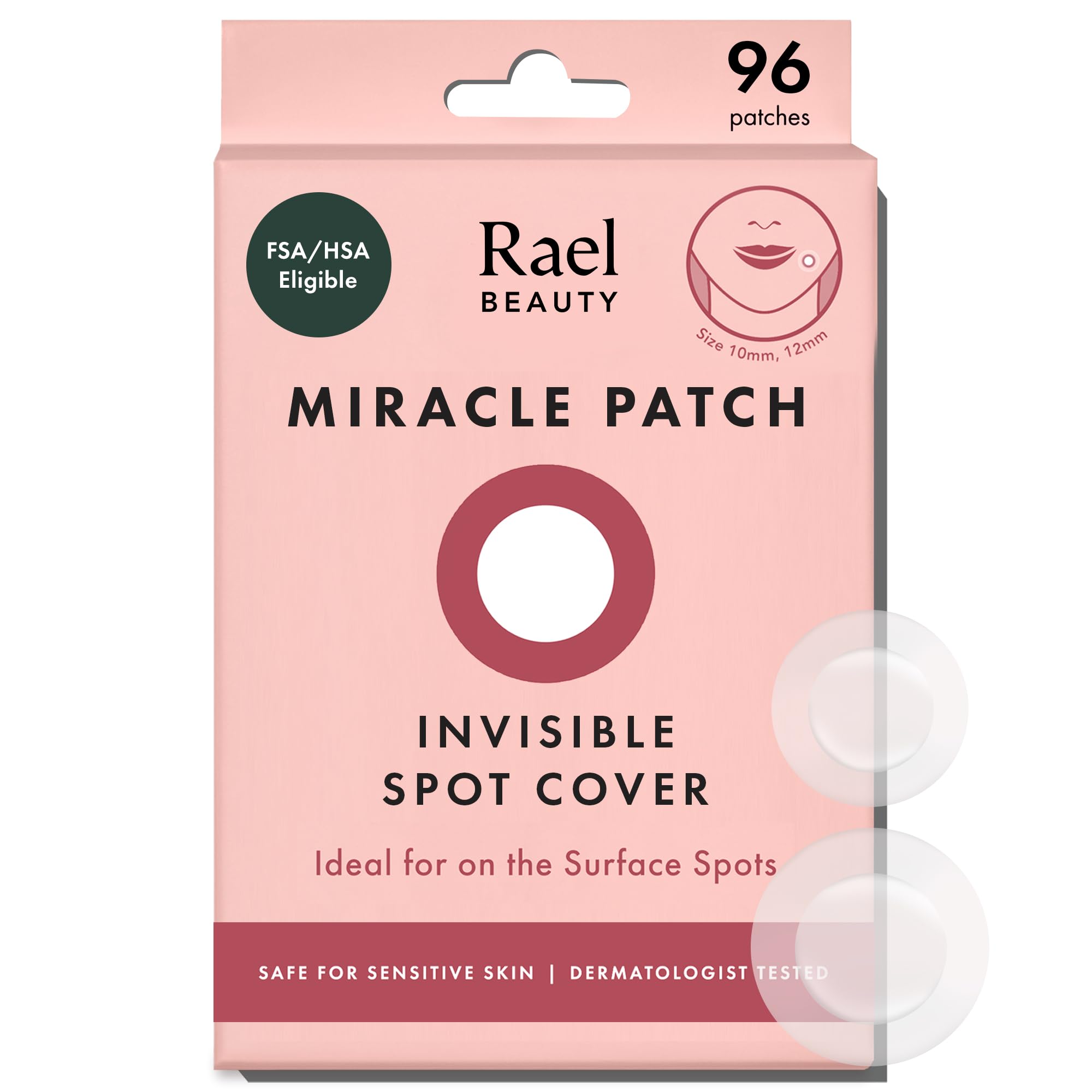 Rael Miracle Invisible Spot Cover Hydrocolloid Acne Pimple Patches (96 Ct) | Ult