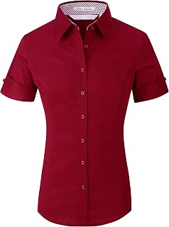 Alex Vando Womens Dress Shirts Regular Fit Long Sleeve Stretch Work Shirt