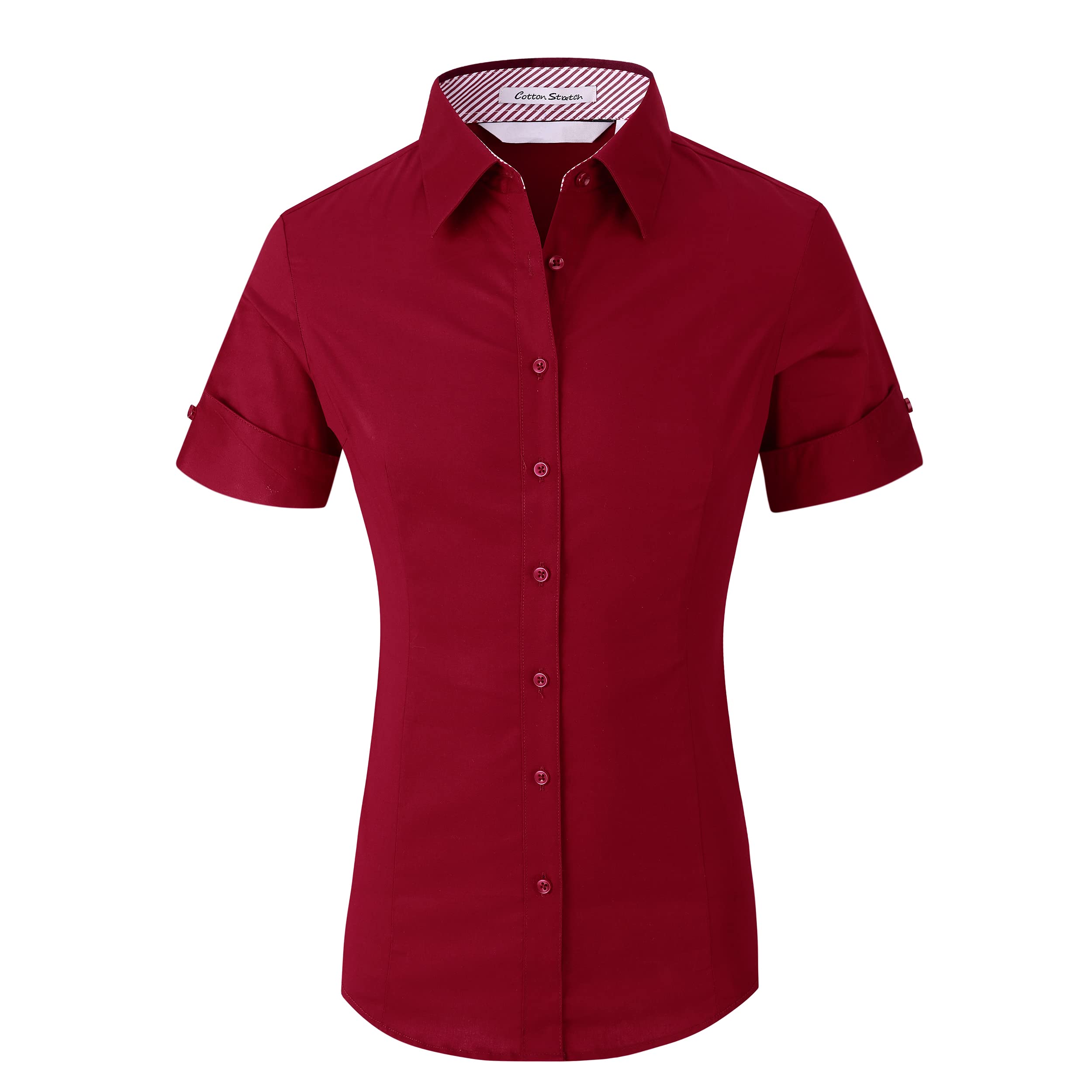 Alex Vando Womens Dress Shirts Regular Fit Long Sleeve Stretch Work Shirt