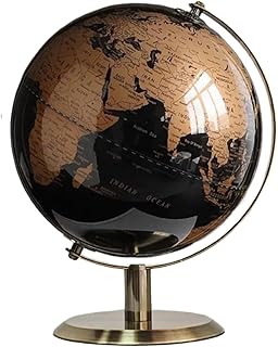 World Globe with Rotating Stainless Steel Stand for Adults - Elegant Adult Home Office Desk Bookcase Decoration & Gifts (9)