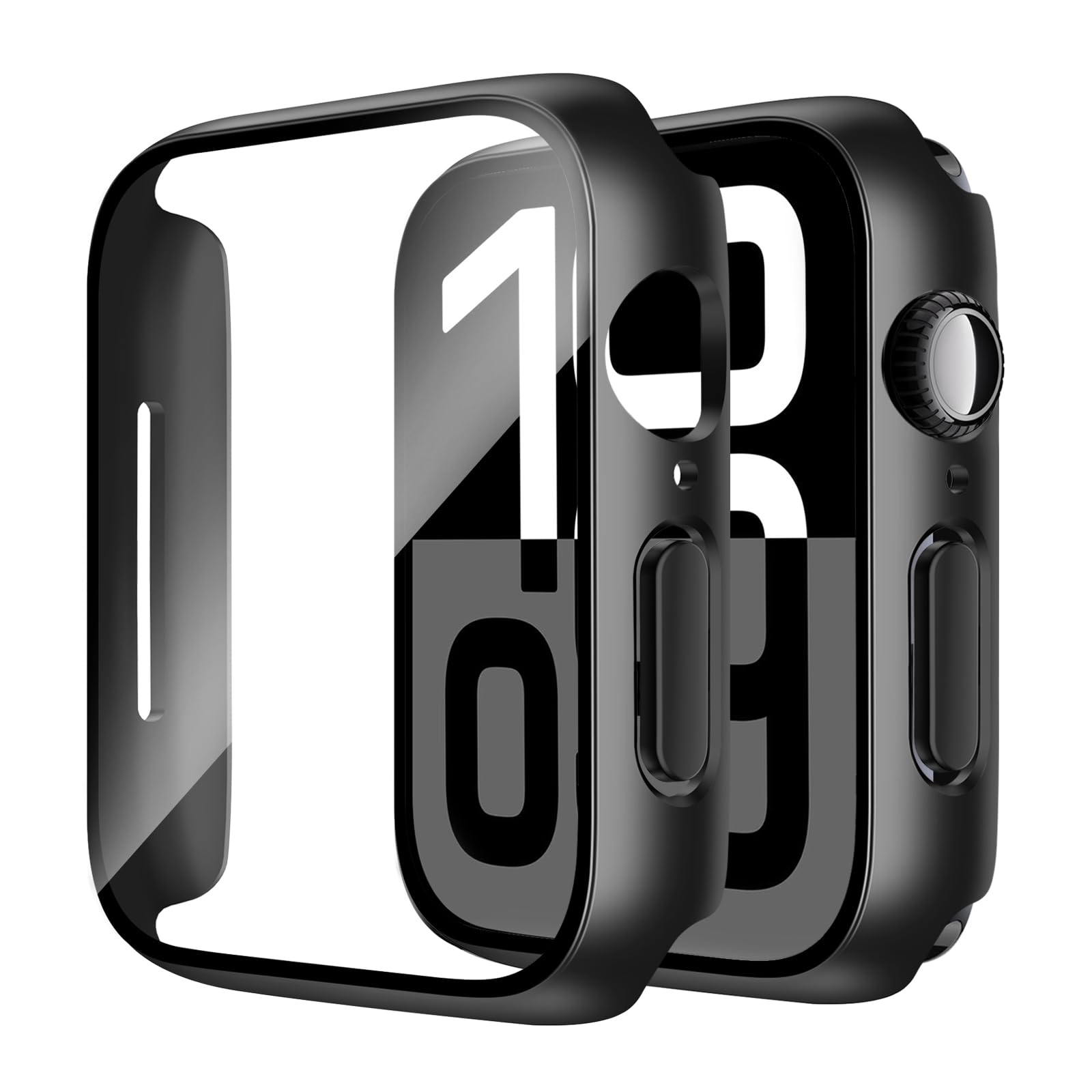 Smiling 2 Pack Case Built in Tempered Glass Screen Protector Compatible with App