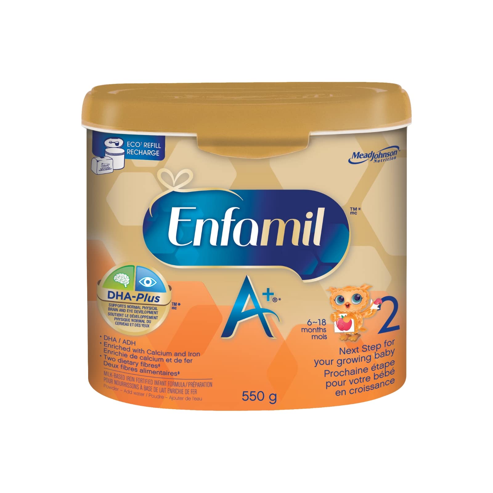 Enfamil A+2, Baby Formula, Powder Tub, with Brain Building DHA, 6-18 months, 550