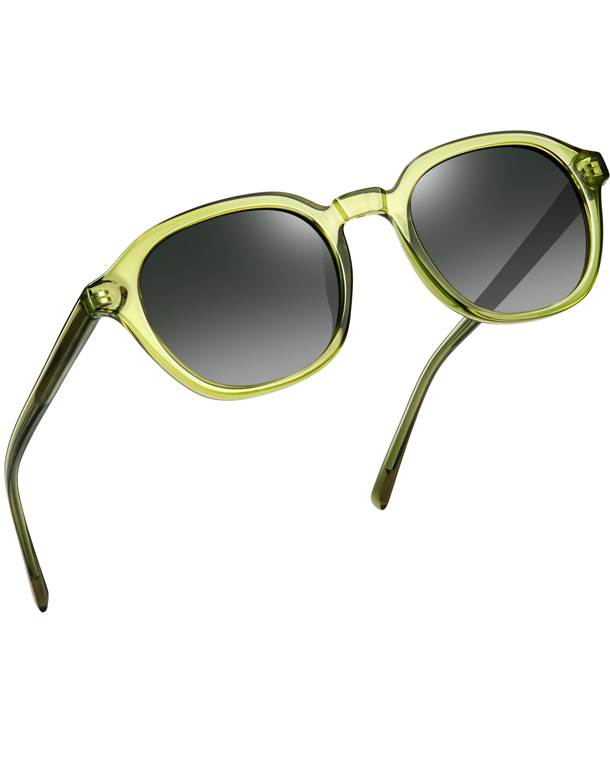Joopin Acetat Sonnenbrille Damen Rund Polarisiert Trendy Retro Brille UV400