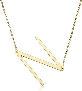 Gold Initial Necklace Women Men Alphabet A-Z Alphabet Pendant Simple Jewelry Gift Trendy 26 Letters Name Necklace