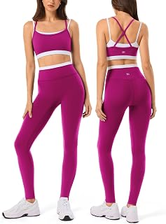 2 Pieces Workout Sets for Women Athletic Pilates Outfits Activewear