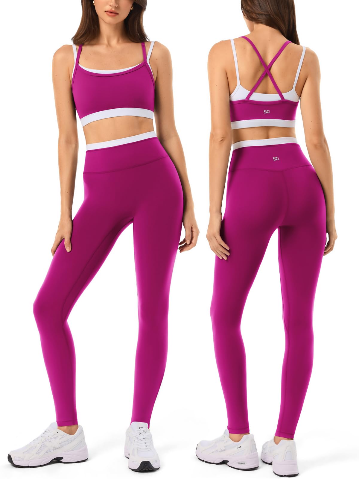 2 Pieces Workout Sets for Women Athletic Pilates Outfits Activewear