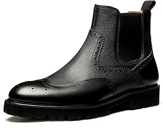 Men's Chelsea Boots Wingtip Leather Dress Boots