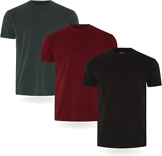 FM London 3/5 Pack Men's 100% Cotton Premium Quality T-Shirts
