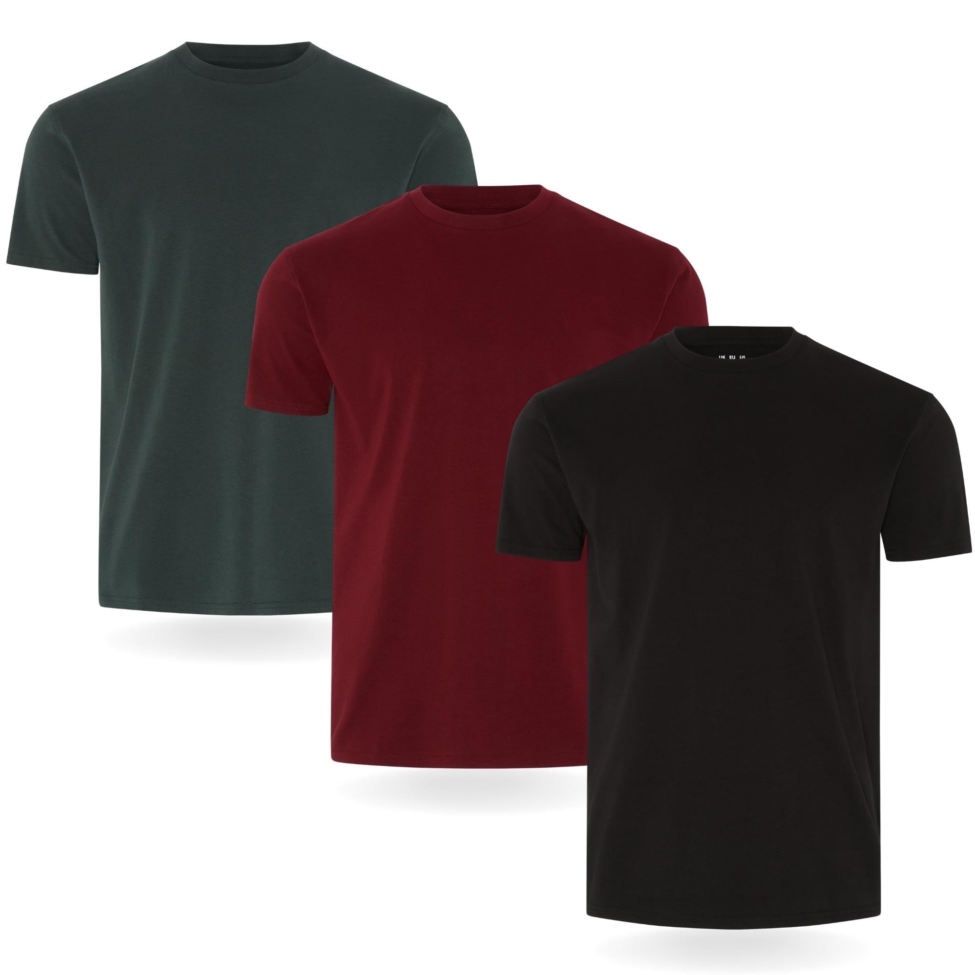 FM London 3/5 Pack Men's 100% Cotton Premium Quality T-Shirts