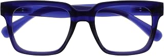 OPULIZE ERA Women's and Men's Blue Light Glasses - Anti-Glare and Anti-Glare - Pack of 1 - Computer Glasses - UV Protection - Oversized and Rectangular - Indigo Blue - Transparent Lenses