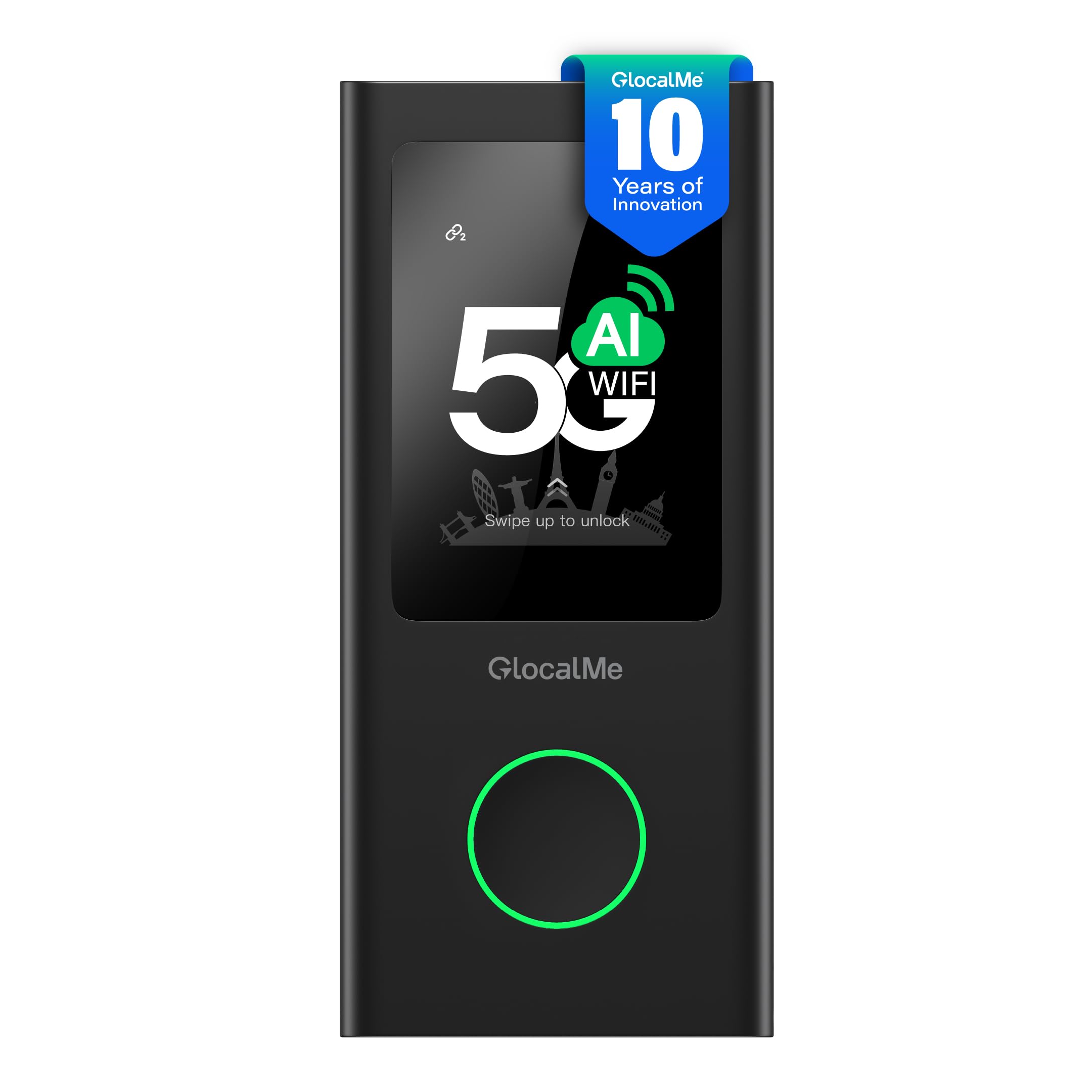 GlocalMe Numen Air 5G Mobile Hotspot, Portable WiFi Hotspot for Travel in 200+ C