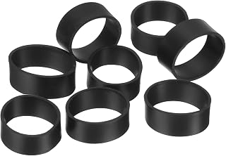 100Pcs Silicone Rubber Bands, 10x5mm Rubber Bands Rings Cable Ties Strong Elastic Bands Non-slip for Cord Wrapping Bag Wraps, Black