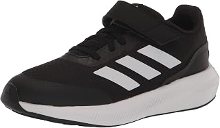 adidas Run Falcon 3.0 Shoe, Black/White/Black (Elastic), 11 US Unisex Little Kid