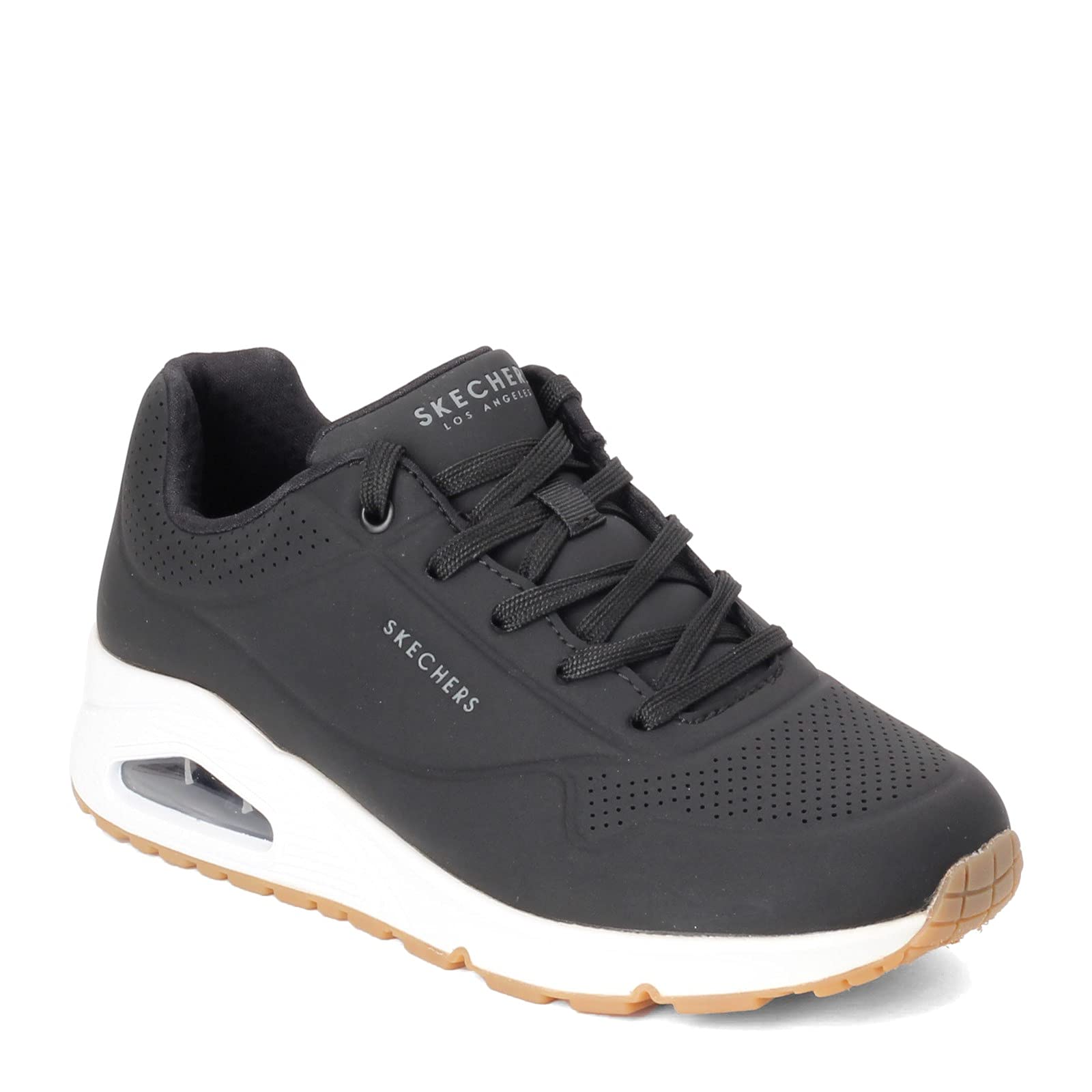 Skechers Damen UNO Stand On Air Weit Trainers, Black, 39.5 EU Weit