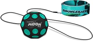 Waboba Bounceback Returning Black and Blue Moon Ball Hyper Bouncy Balls | Extreme Bounce and Fun, Super High Bouncing Ball, for Active Play and Outdoor Games