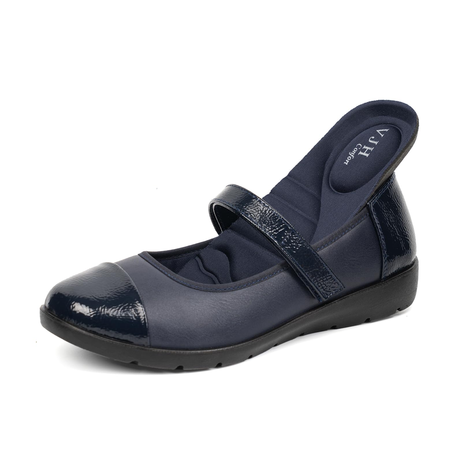 VJH confort Women’s Mary Jane Flats Comfortable Round Toe Arch Support Walking S